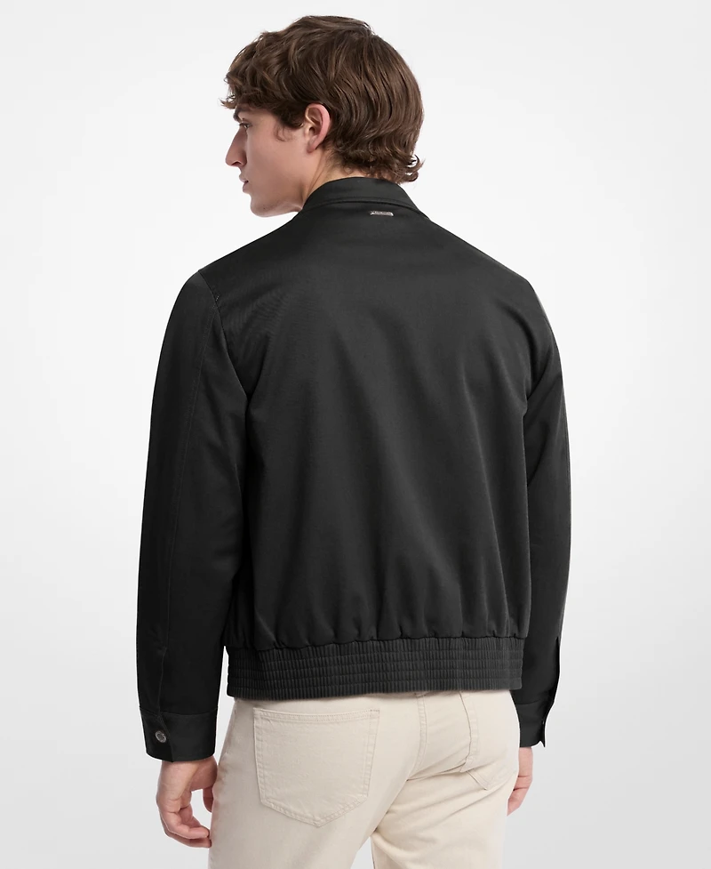 Michael Kors Men's Lightweight Long Sleeve Zip-Front Harrington Jacket