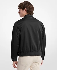 Michael Kors Men's Lightweight Long Sleeve Zip-Front Harrington Jacket