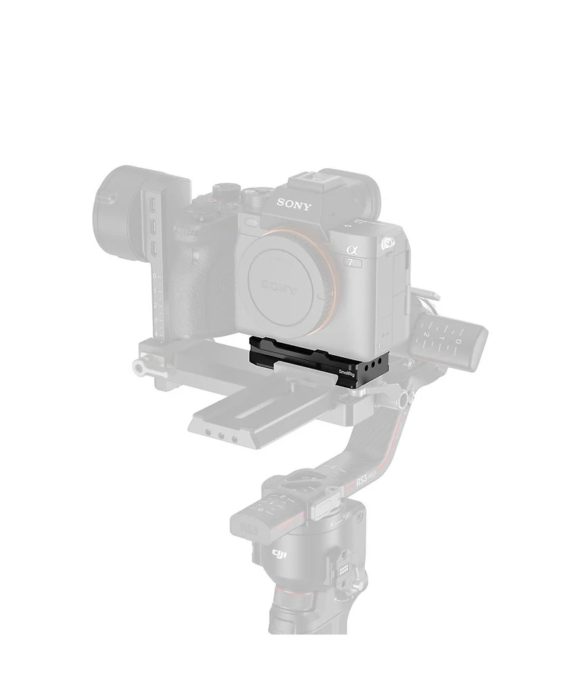 SmallRig Arca-Swiss Quick Release Mount Plate with AirTag Compartment for Select Sony Cameras, Black