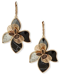 lonna & lilly Gold-Tone Large Flower Drop Earrings