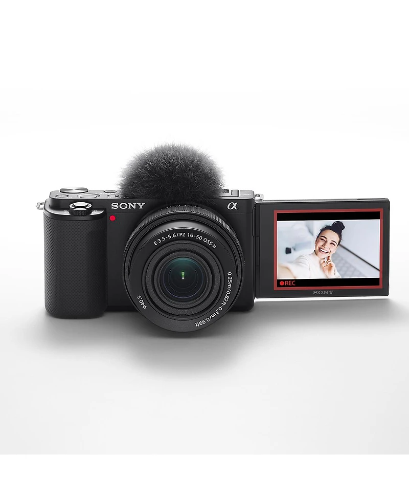 Sony Zv-E10 Mirrorless Camera with E Pz 16-50mm f/3.5-5.6 Oss Ii Lens, Black