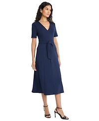 Maggy London Women's V-Neck Midi Dress