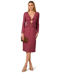Adrianna Women's Metallic Knit Midi Dress