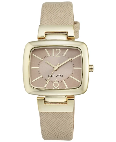 Nine West Women's Natural Leather Strap Watch 36mm Nw/1856NTNT