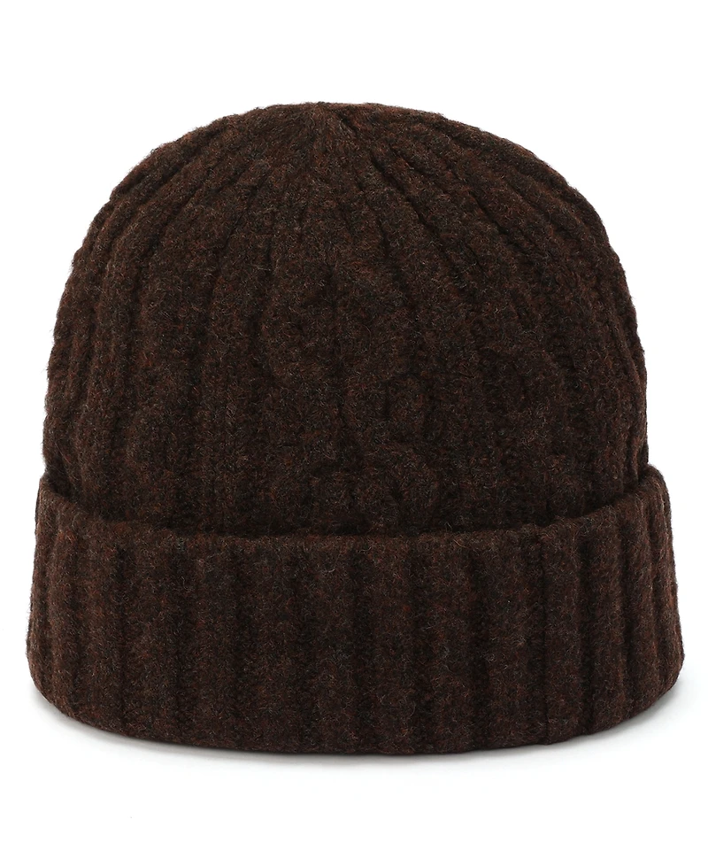 Coach Women's Embroidered Cable-Knit Beanie Hat