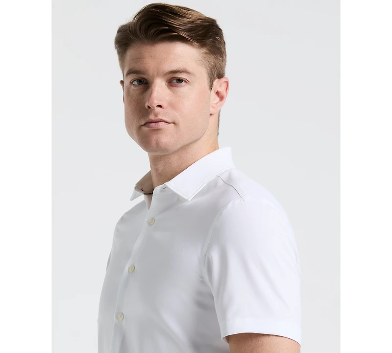 Perry Ellis Men's Short Sleeve Solid Shirt