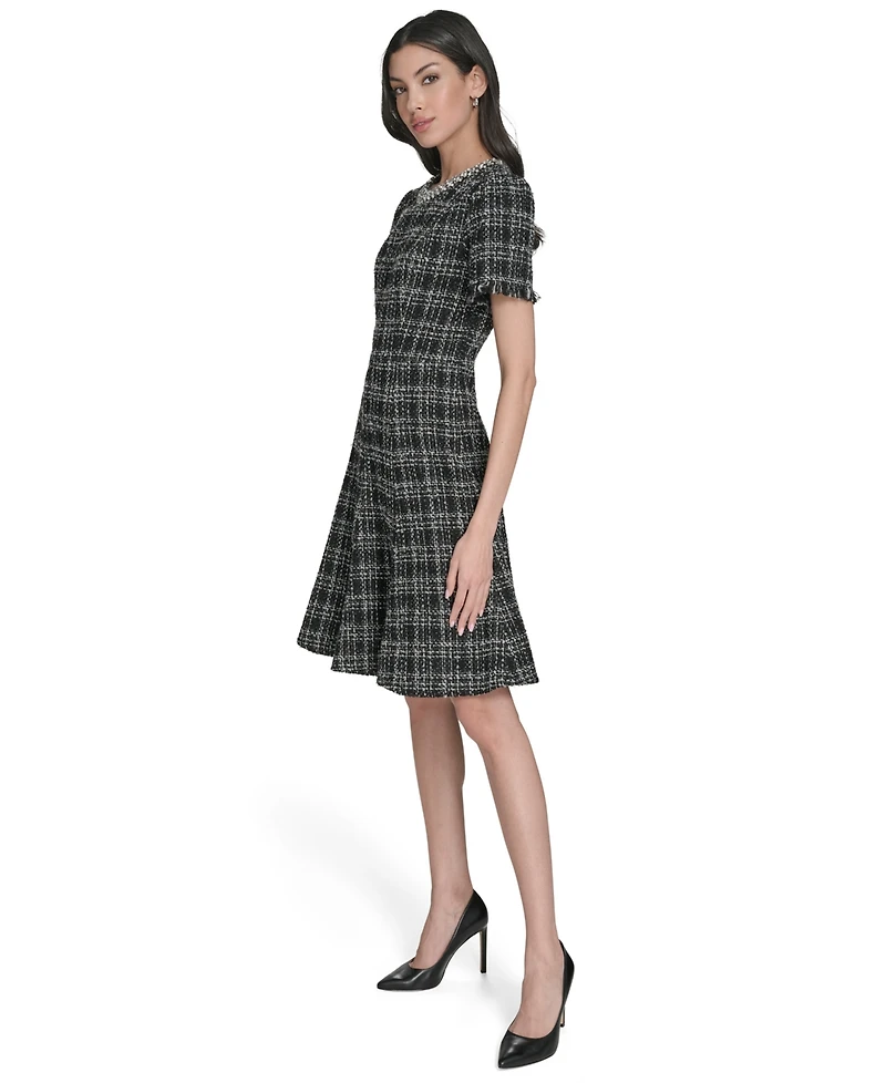 Eliza J Women's Crewneck Tweed Dress