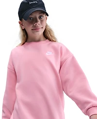 Nike Big Girls 7-16 Sportswear Club Fleece Oversized-Fit Sweatshirt