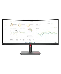 Lenovo ThinkVision T34w-30 34" 21:9 UltraWide Qhd Curved Va Wled Lcd Monitor, Raven Black