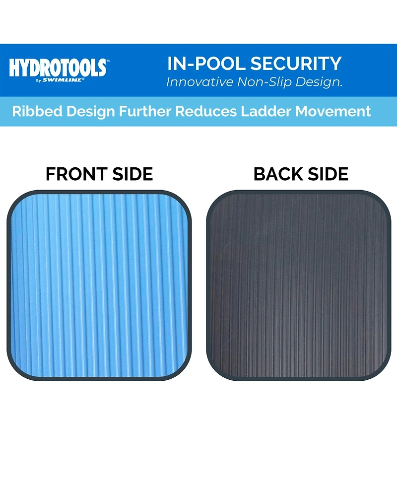 Hydrotools by Swimline Protective Ribbed Ladder Mat/In-Pool Step Pad, 9" x 36"