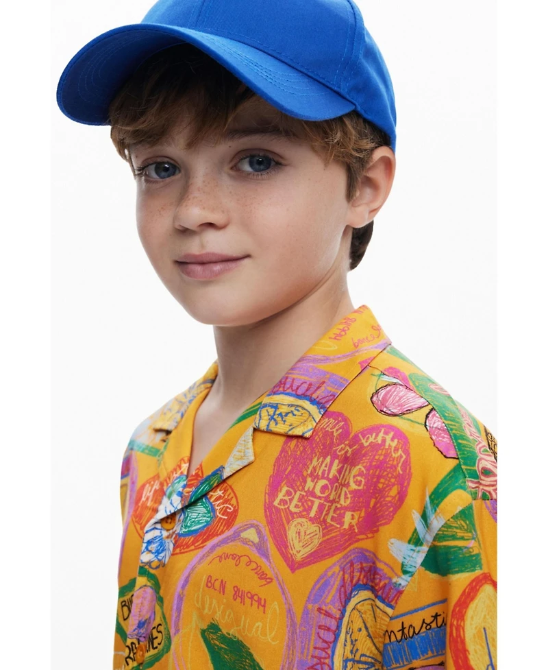 Desigual Boys's Short-sleeve shirt with stamps
