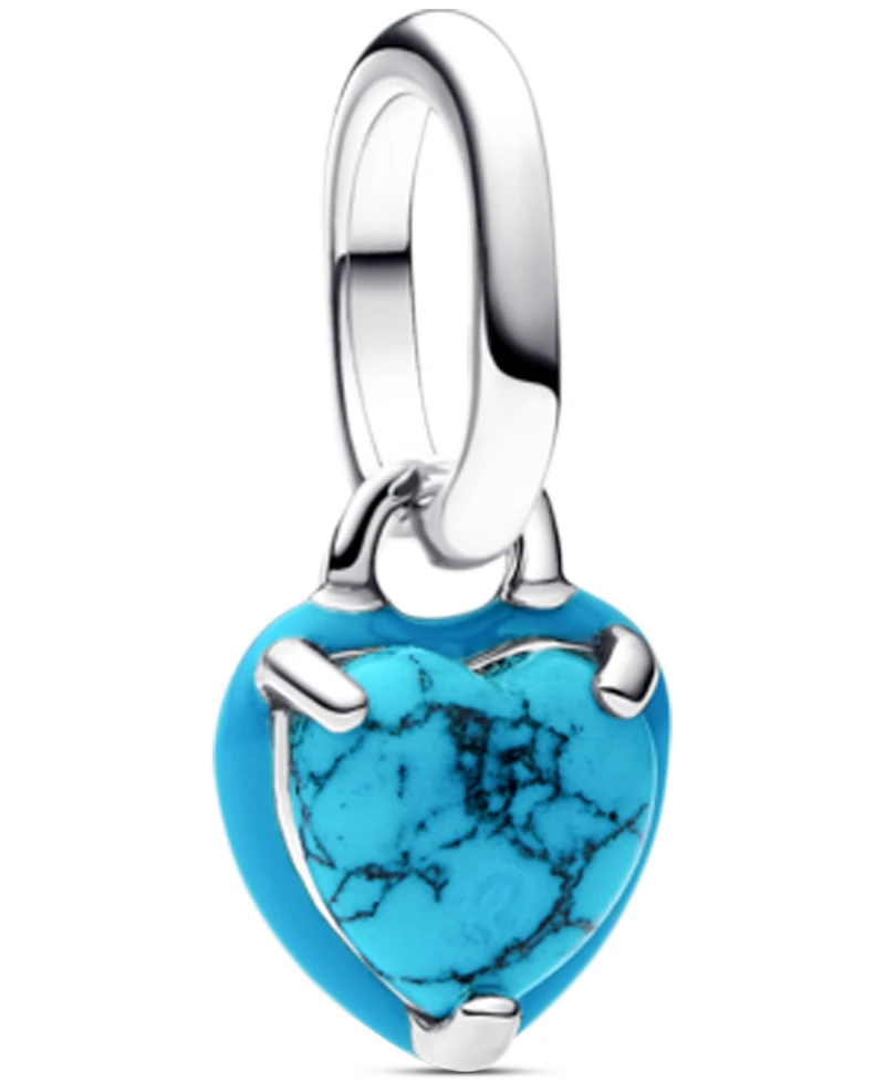 Pandora Turquoise Heart Mini Dangle Charms