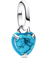 Pandora Turquoise Heart Mini Dangle Charms