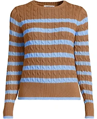 Lands' End Women's Drifter Modern Cable Crew Sweater