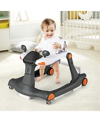 Gymax 2-in-1 Baby Walker Foldable Activity Push Walker w/ Adjustable Height