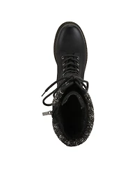Spring Step Yosemite Water-Resistant Winter Boots with Sweater Trim and Lace-Up Detail
