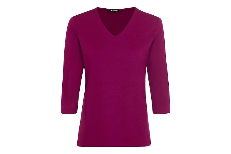 Olsen 3/4 Sleeve V-Neck T-Shirt