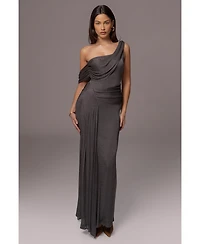 Jluxlabel Draped Metallic Maxi Dress