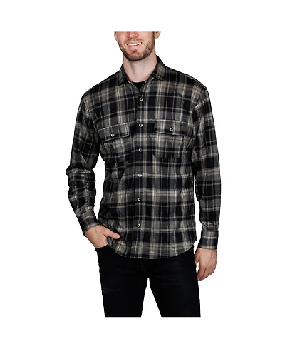 Tailorbyrd Men's Super Soft Plaid Sweater Shirt