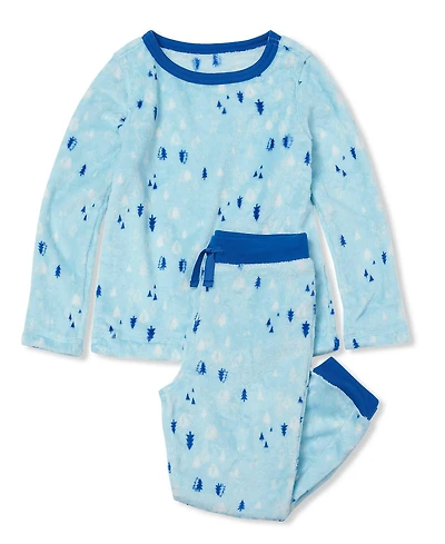 Lands' End Kids Long Sleeve Plush Fleece Pajama Set