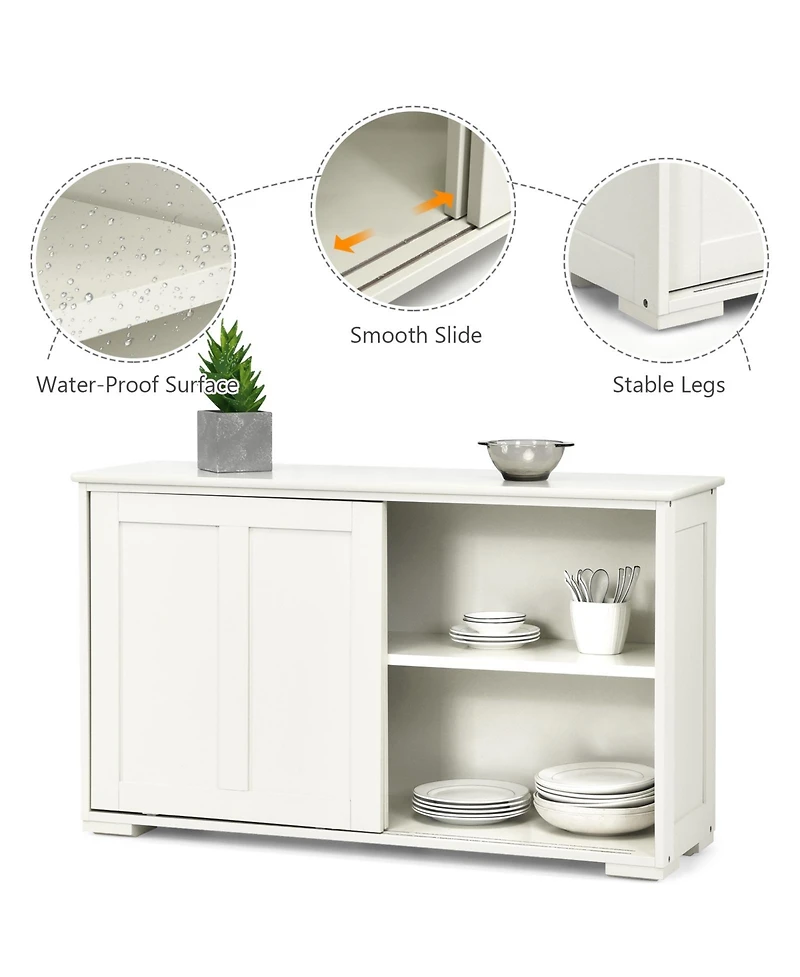 Volenca Kitchen Storage Cupboard Cabinet with Sliding Door