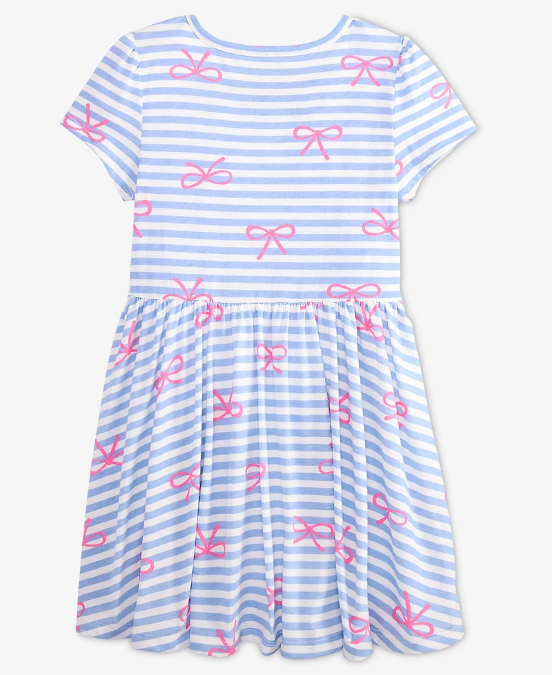 Epic Threads Girls Toddler 2T-4T Striped Bow Print Dress, Macy's Exclusive