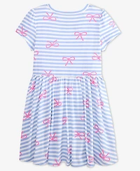 Epic Threads Girls Toddler 2T-4T Striped Bow Print Dress, Macy's Exclusive