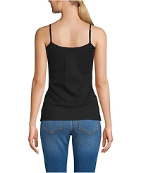 Lands' End Women's Variegated Micro Rib Lace Trim Cami