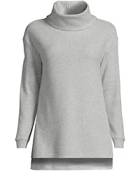 Lands' End Women's Long Sleeve Waffle Cowl Neck Tunic