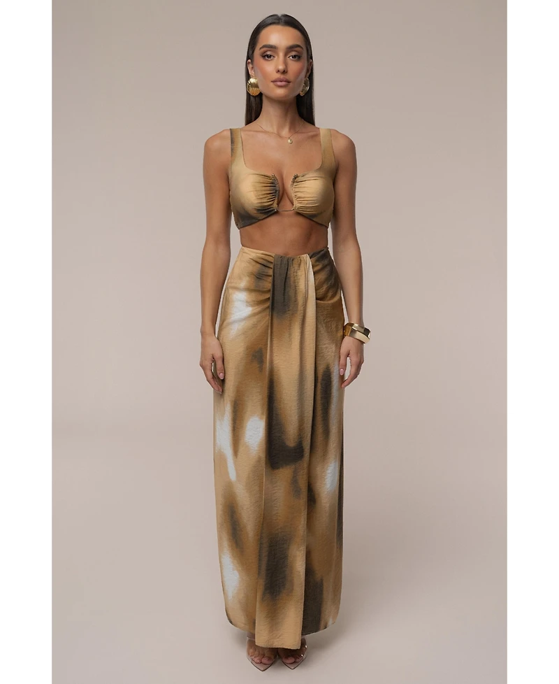 Jluxlabel Women's Flowing Elegance Maxi Skirt