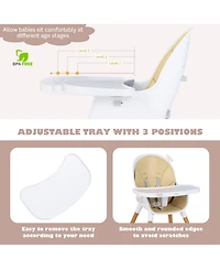 Gymax Baby 4-in-1 Convertible High Chair Feeding Chair w/Adjustable Tray