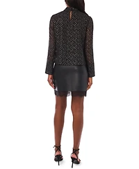 Vince Camuto Women's Front Keyhole Bell Sleeve Top