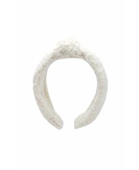 Bits & Bows Girls' Boucle Knot Headband in White