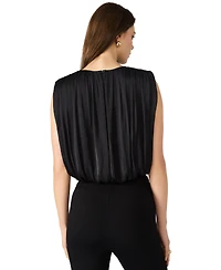 Steve Madden Women's Cherra Crewneck Bubble Hem Top