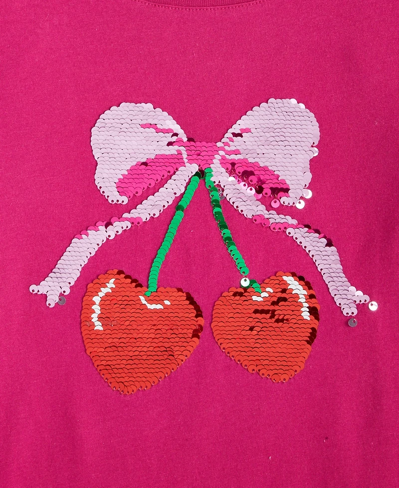 Epic Threads Girls 5-20 Sequin Detail Cherry Print Short-Sleeves T-Shirt, Macy's Exclusive