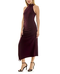 Taylor Women's Ruched Halter Neck Dress
