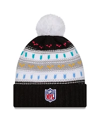 New Era Women's Black Tennessee Titans 2025 Nfl Crucial Catch Cuffed Knit with Pom Hat