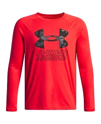 Under Armour Big Boys Tech Hybrid Print Fill Long Sleeves T-shirt