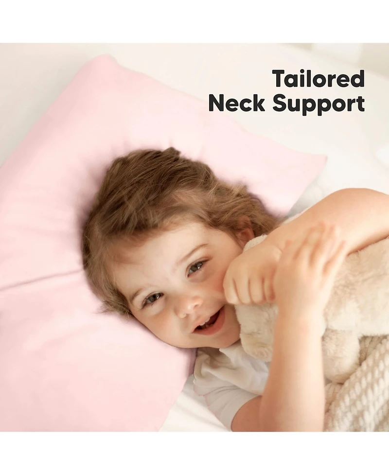 KeaBabies Jumbo Toddler Pillow with Pillowcase, 14X20 Soft Toddler Pillows for Sleeping, Kids Travel Pillow