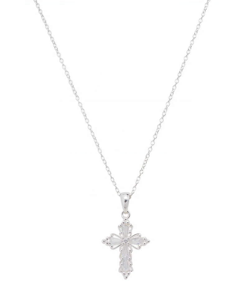 Unwritten Cubic Zirconia Cross Pendant Necklace