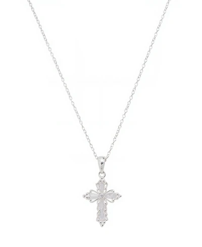 Unwritten Cubic Zirconia Cross Pendant Necklace