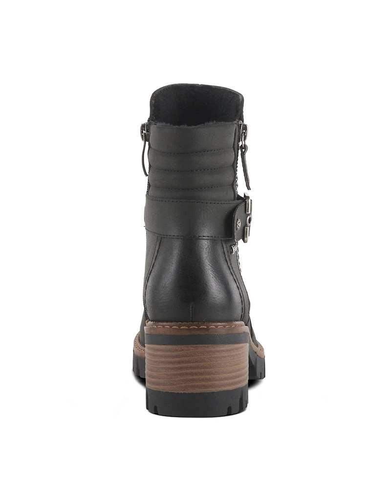 Spring Step Smokies Lug Sole Booties with Buckle Accent and Water-Resistant Finish