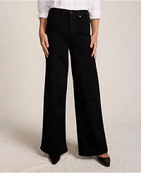 Lands' End Women's Denim High Rise Extra Wide Leg Jeans