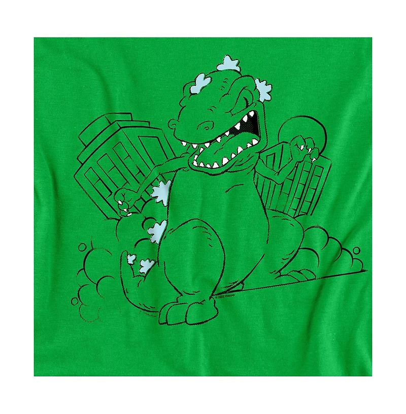 Logovision Men's Rugrats Reptar Destroys City T Shirt