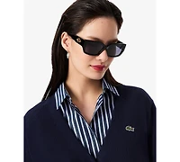 Lacoste Usa Women's V-Neck Cardigan Sweater