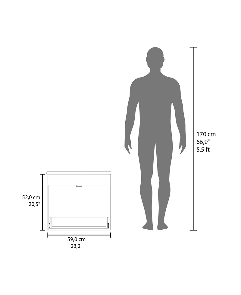 Depot E-Shop Wixom Bathroom Vanity, 1 Drawer