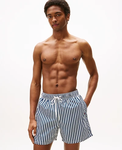 Tommy Hilfiger Men's Medium Length Drawstring 5" Swim Trunks