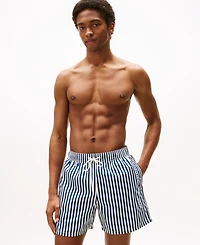 Tommy Hilfiger Men's Medium Length Drawstring 5" Swim Trunks