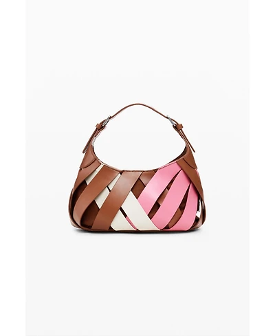 Desigual Women's Medium braided faux leather bag