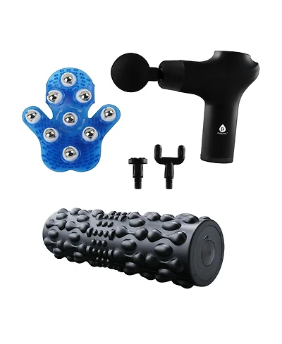 Pursonic Deep Relief Wellness Bundle – Shiatsu Heating Neck & Back Massager + 3-Speed Massage Gun